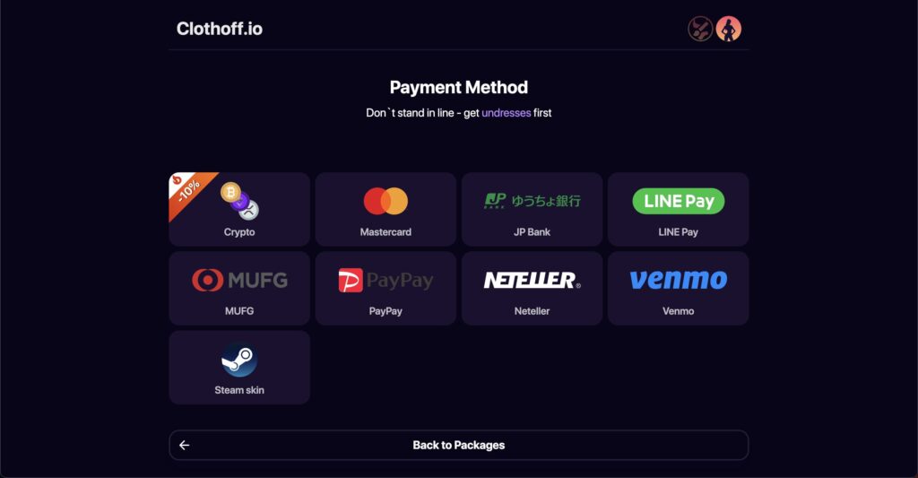 1. Select a Payment Method