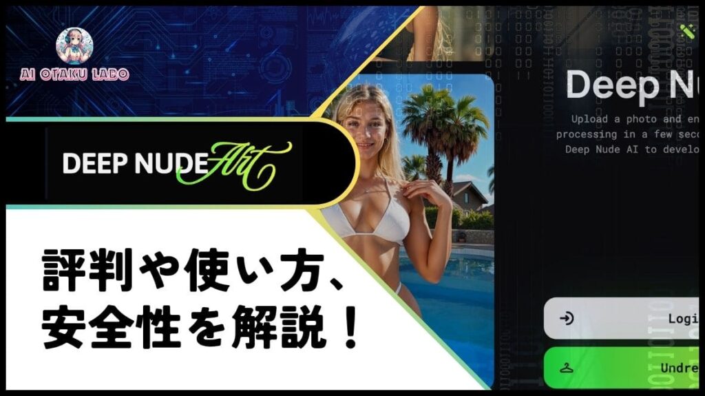 【男女対応】AI Deep Nudeの評判や使い方、安全性を解説!無料の脱衣AI
