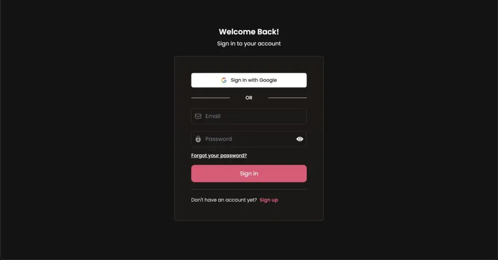 使用您的Google賬戶登錄