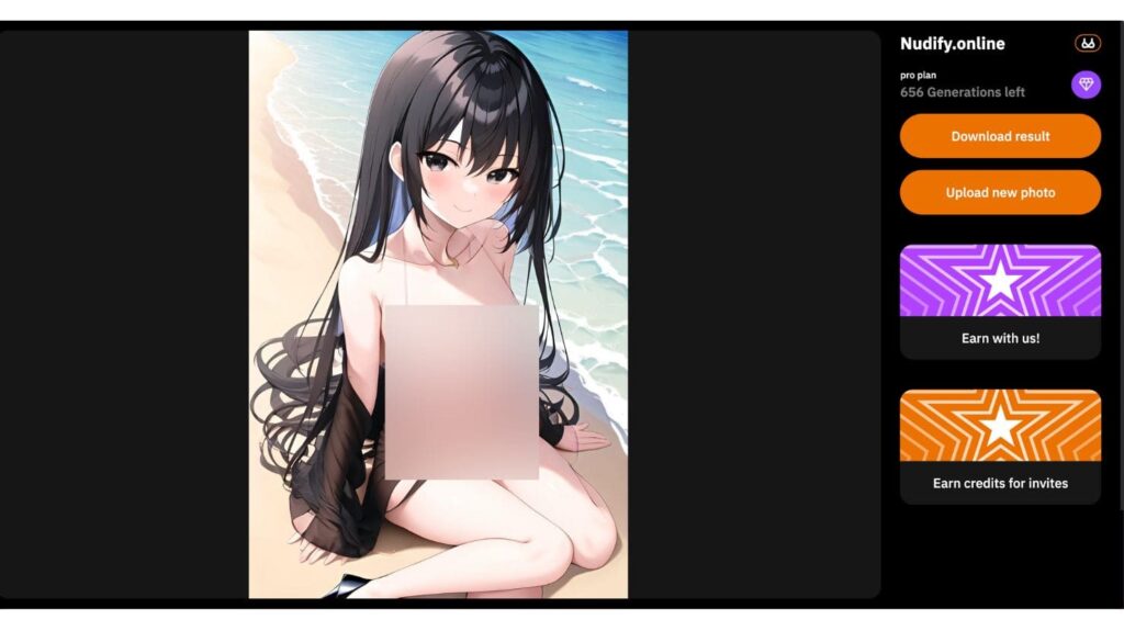 Nudify Online生成的动漫风格图像